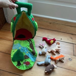 Like New Latitude Enfant Boutique Plush Tree w/ Animals